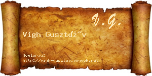 Vigh Gusztáv névjegykártya