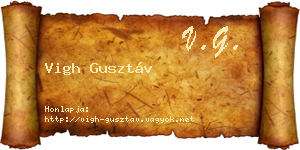 Vigh Gusztáv névjegykártya