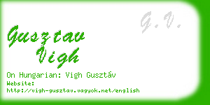 gusztav vigh business card