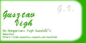 gusztav vigh business card